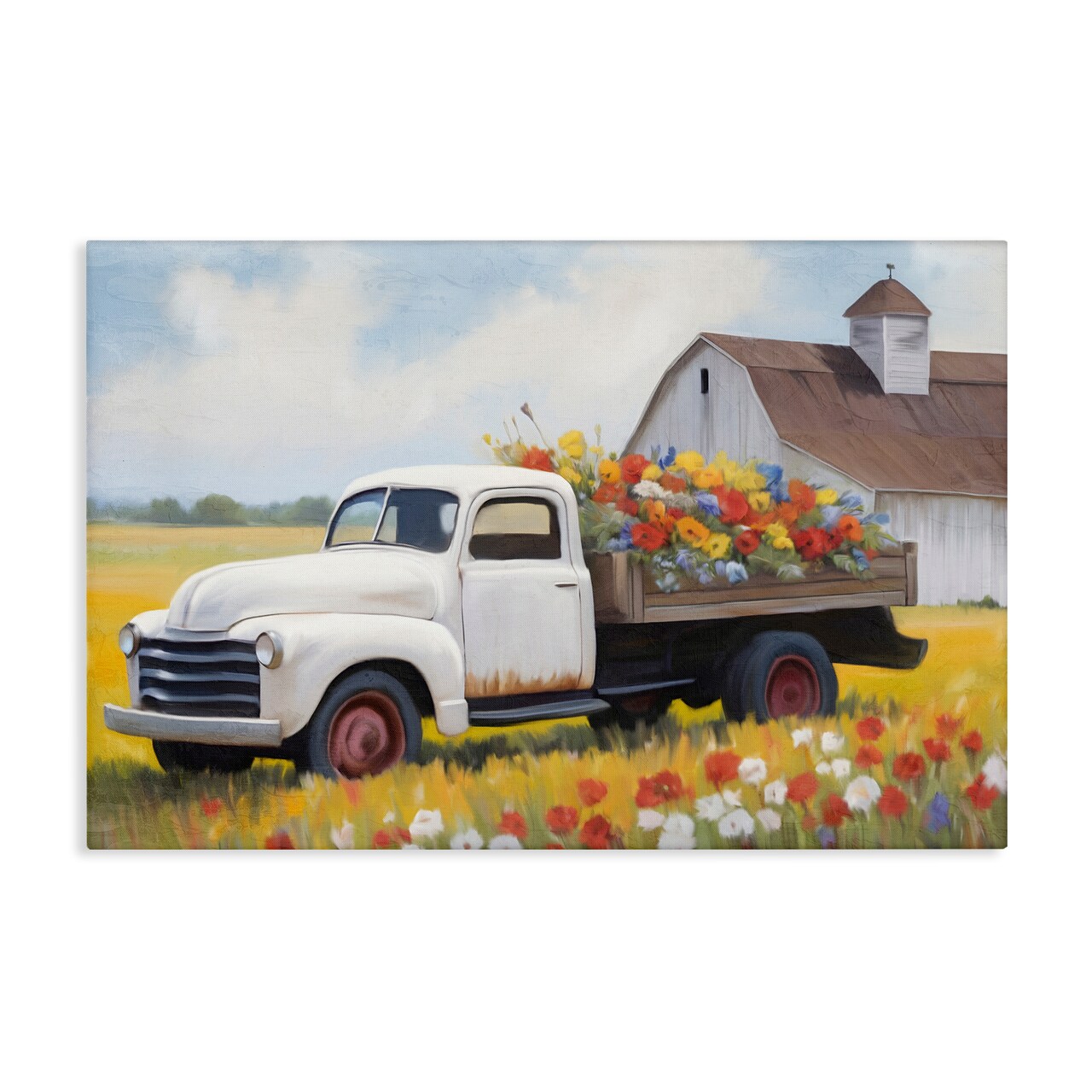 Stupell Industries Floral Truck Delivery Canvas Wall Art Design by Kim Allen